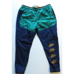 Rare Nike Flex Polyester Training Pants Men's Green and Blue Color Block XXL